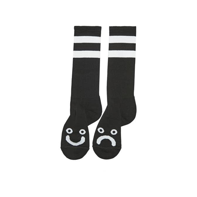 Happy Sad Long Socks - Black