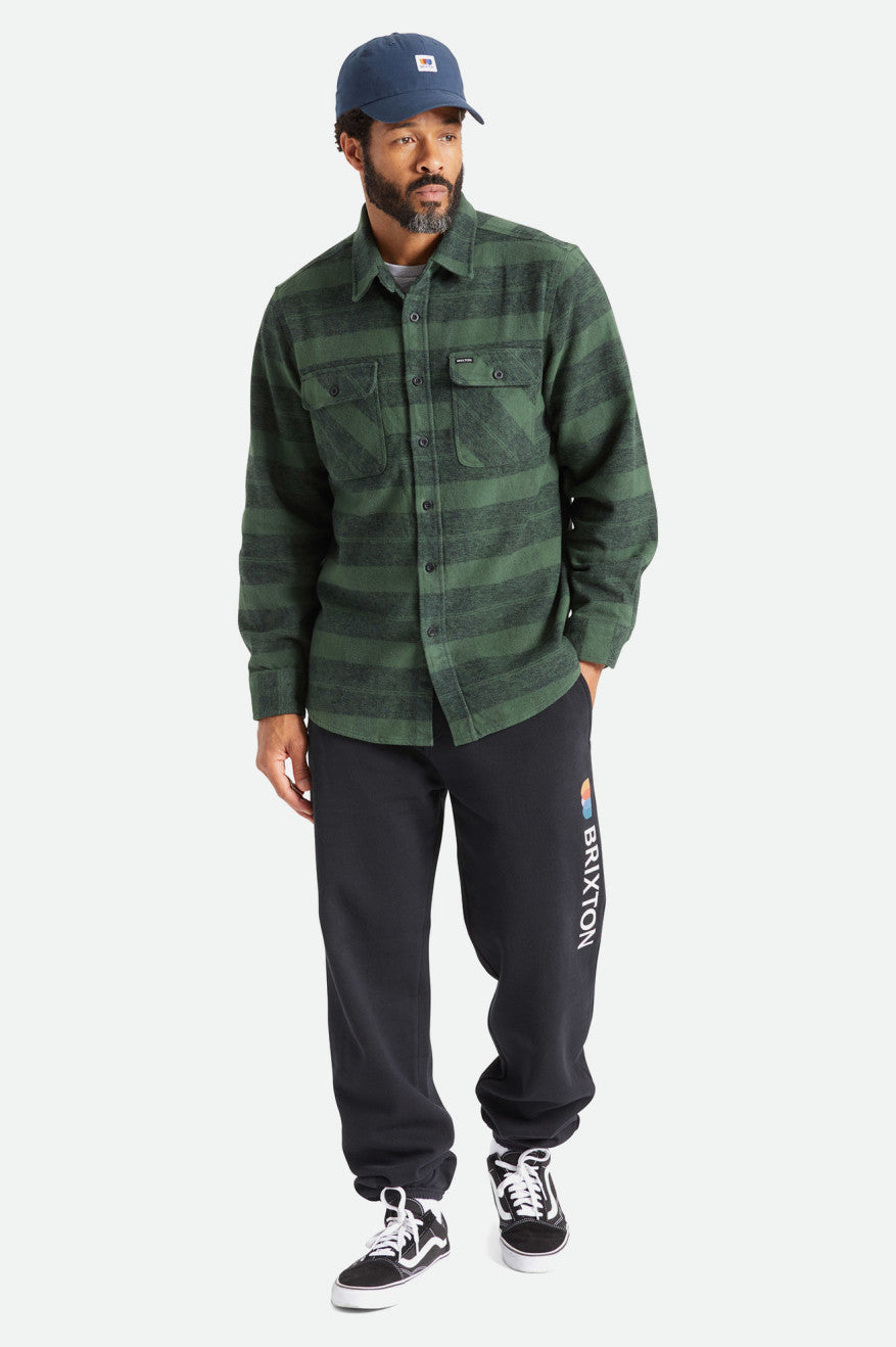 Bowery Heavy Weight L/S Flannel - Forest Green