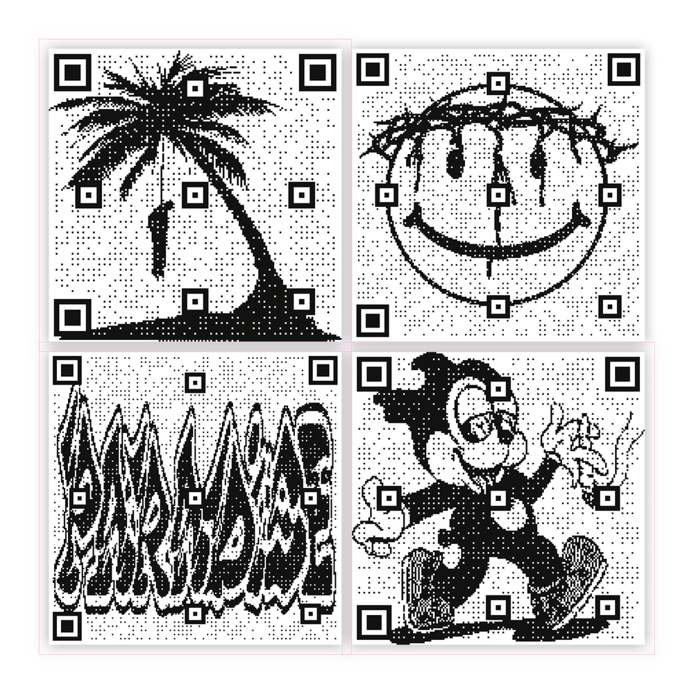 QR Codes Sticker Pack - White