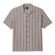 Bunker Twisted Chemise Col Camp Rayée - Rouge Intense