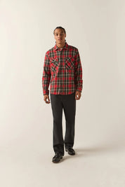 Bowery Flannel - Washed Red/Black