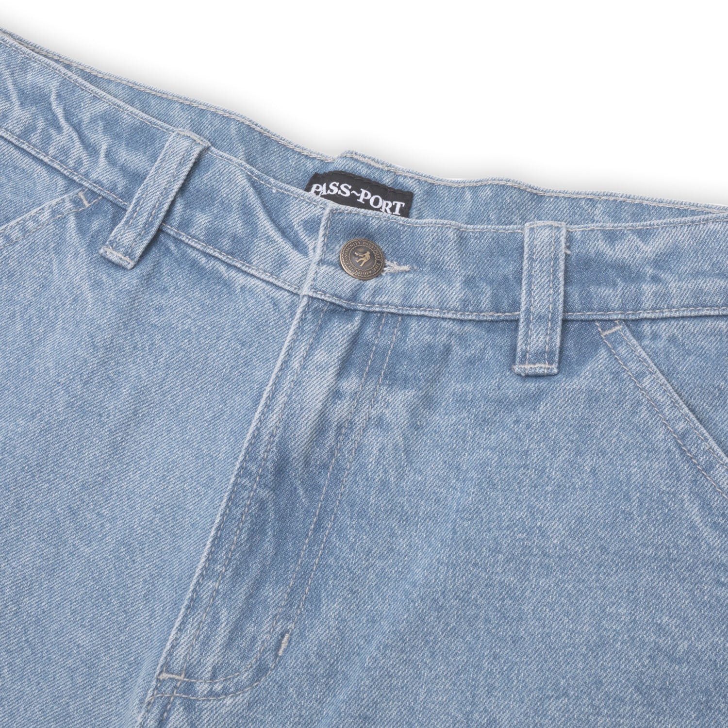 Workers Club Denim Short - Washed Light Indigo