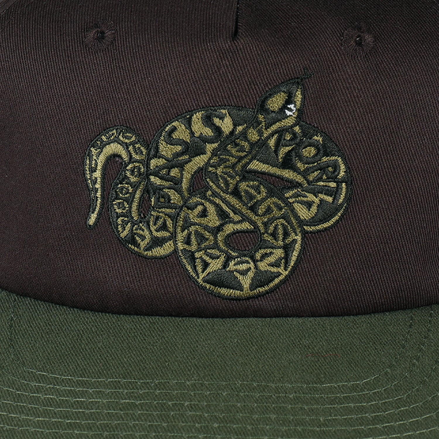 Coiled Workers Cap - Military Green/Chocolate