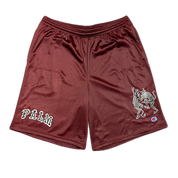 Paul & League Basketball Mesh Shorts - Maroon/White