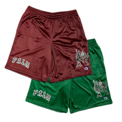 Paul & League Basketball Mesh Shorts - Maroon/White