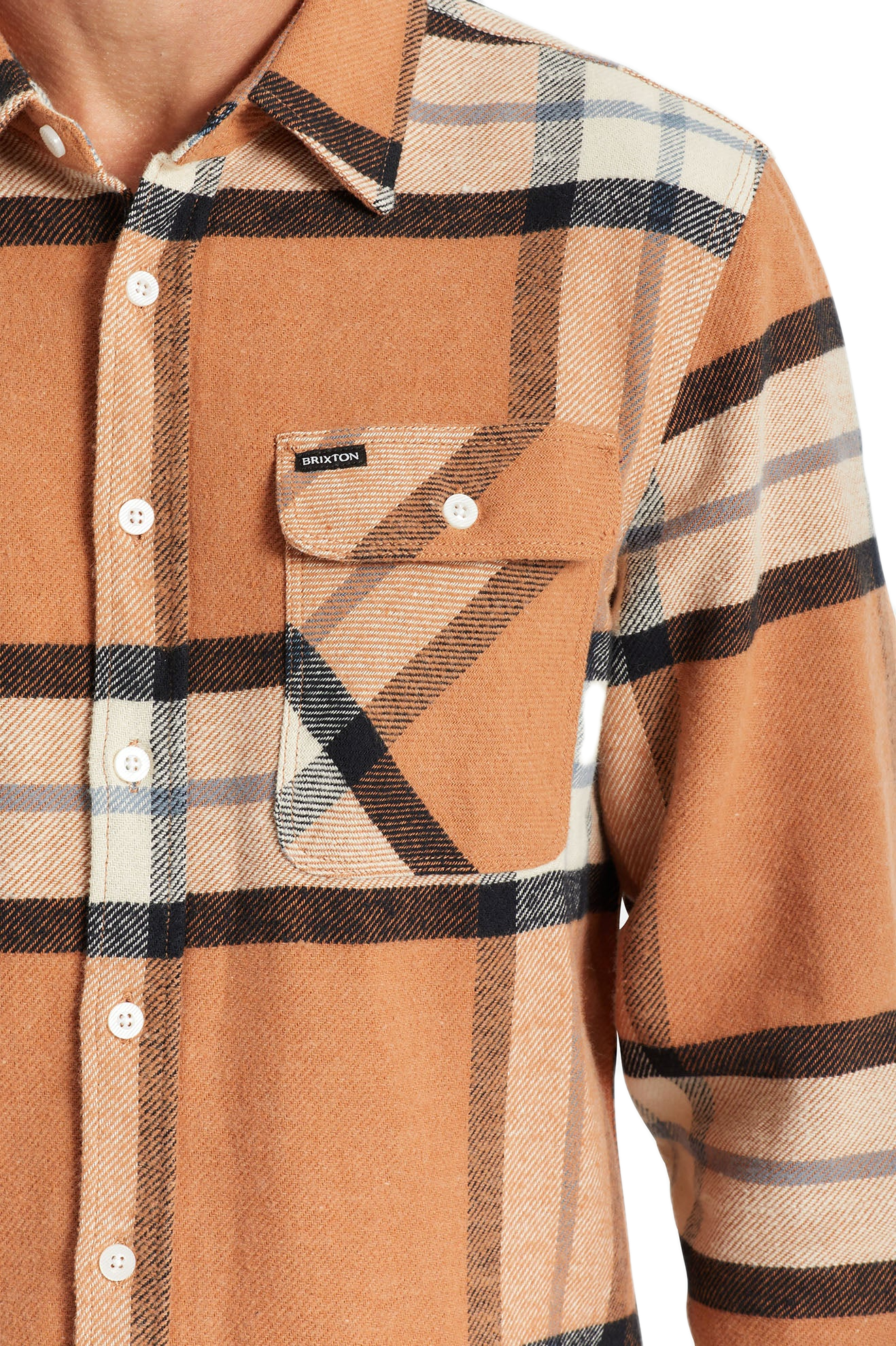 Bowery L/S Flannel - Mocha Plaid