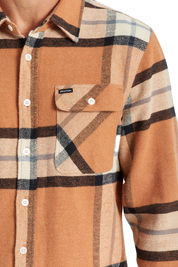 Bowery L/S Flannel - Mocha Plaid