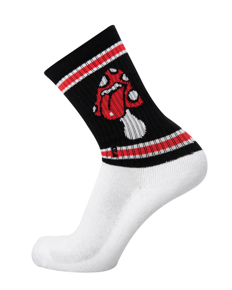 Rolling Shrooms Psocks - Black/Red