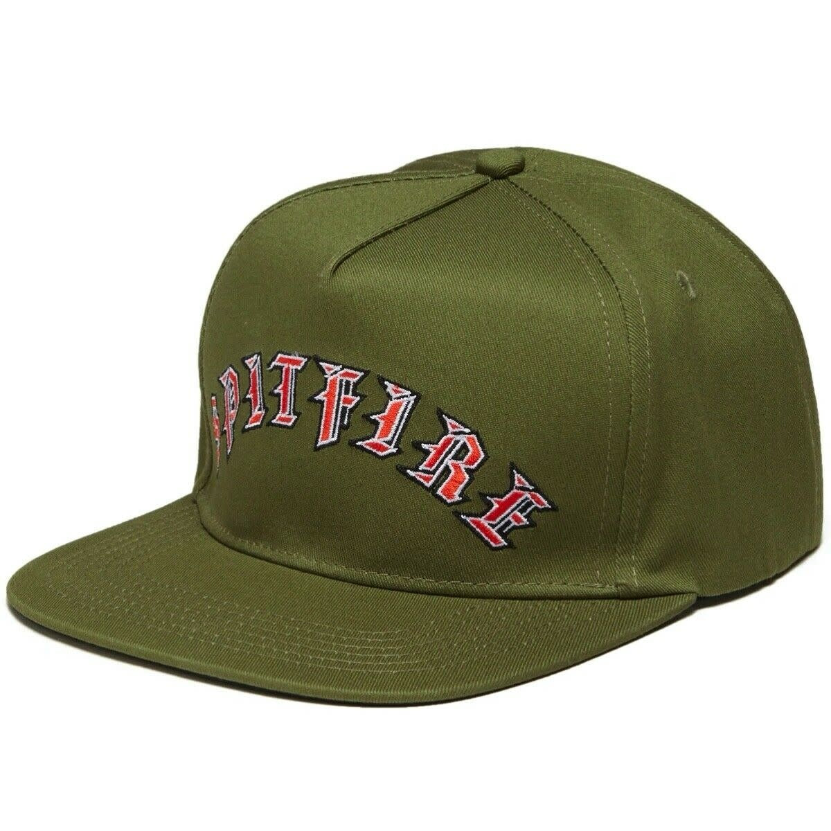 Casquette Snapback Old E Arch - Olive/Rouge