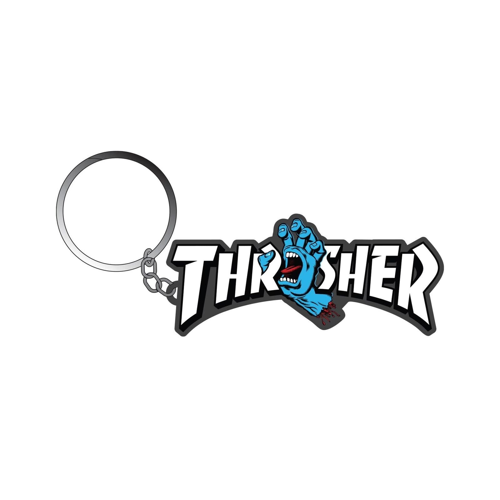 x Thrasher Screaming Logo Keychain - Black/Blue