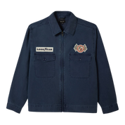 Goodyear Trademark Lightweight Coaches Jacket - Washed Navy