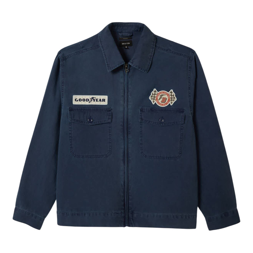 Goodyear Trademark Lightweight Coaches Jacket - Washed Navy