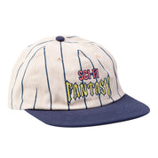 Chapeau rayé de motard - Crème/bleu marine