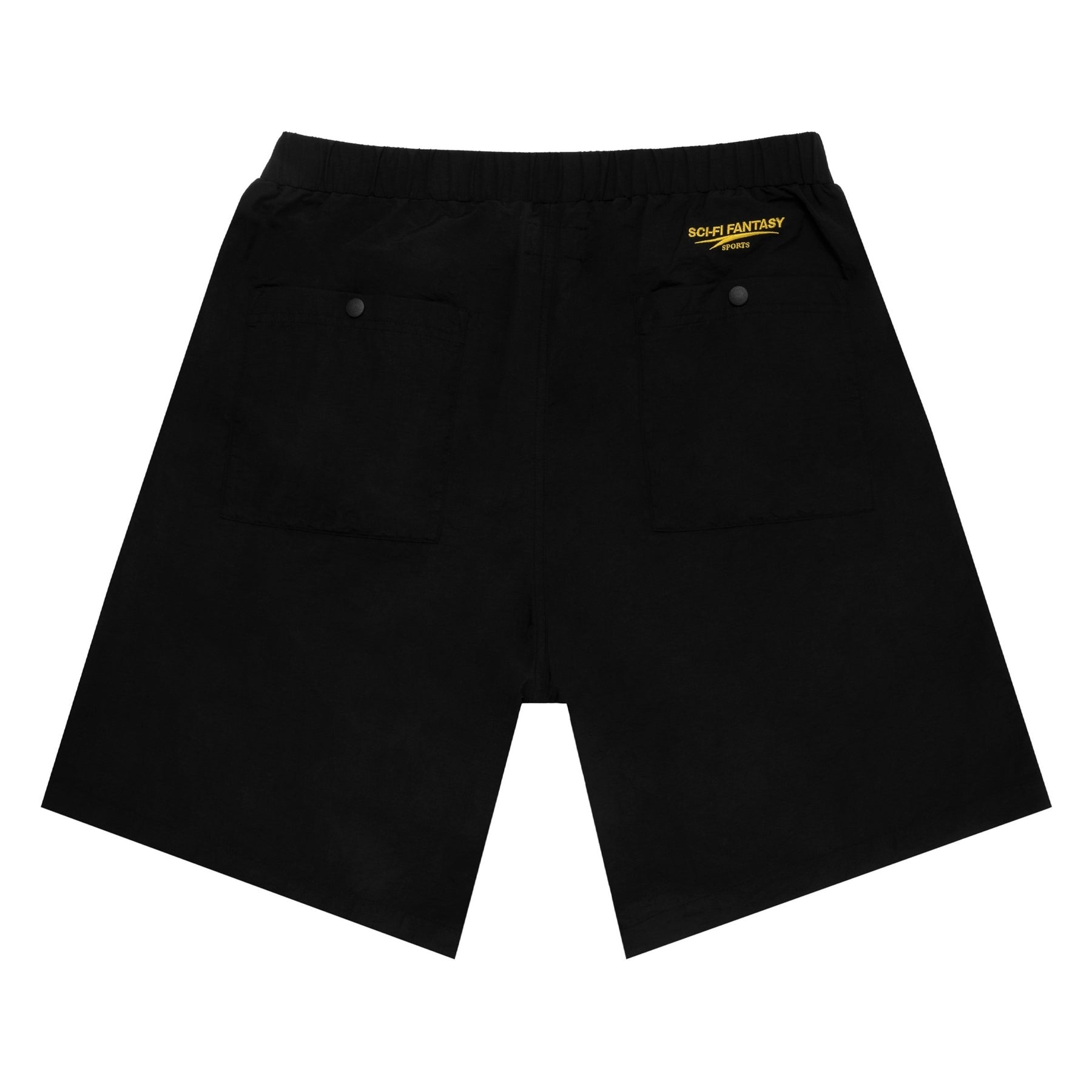 Sci-Fi Woven Trim Shorts - Black