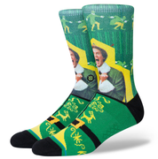 Elf I Know Him Crew Socks - Green