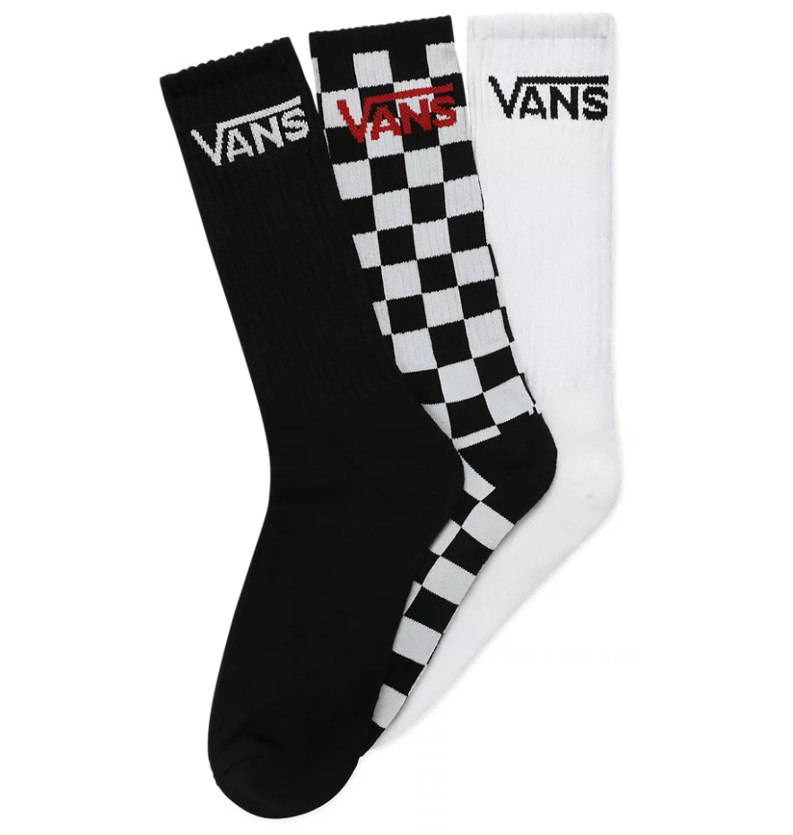 Classic Crew Socks 3 Pack - Assorted Checkerboard