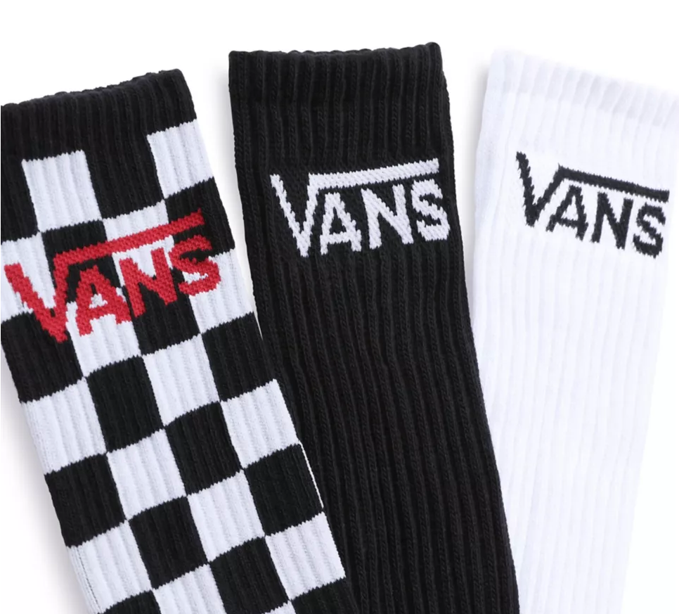 Classic Crew Socks 3 Pack - Assorted Checkerboard