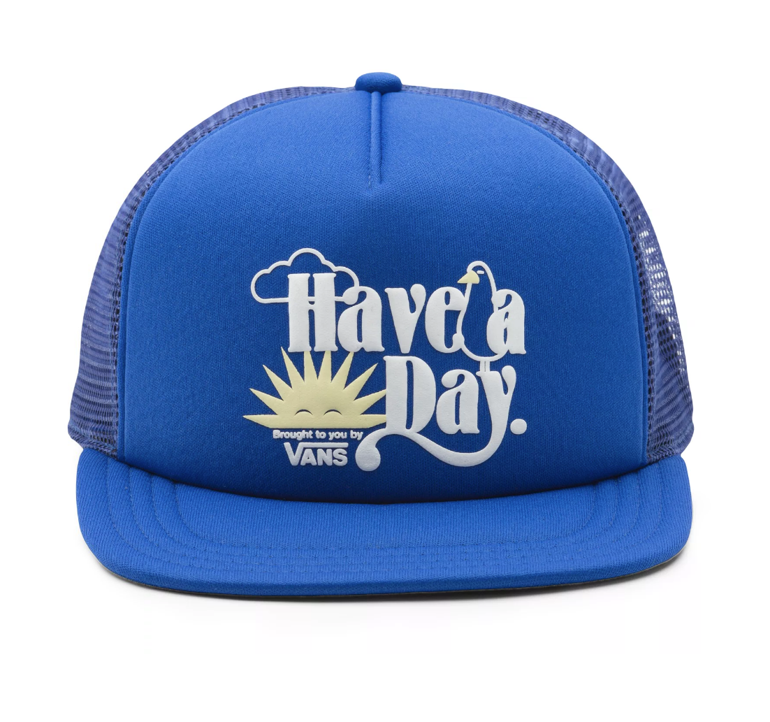 Have A Day Trucker Hat - Deep Ultramarin