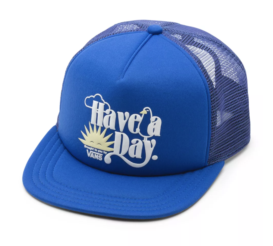 Have A Day Trucker Hat - Deep Ultramarin