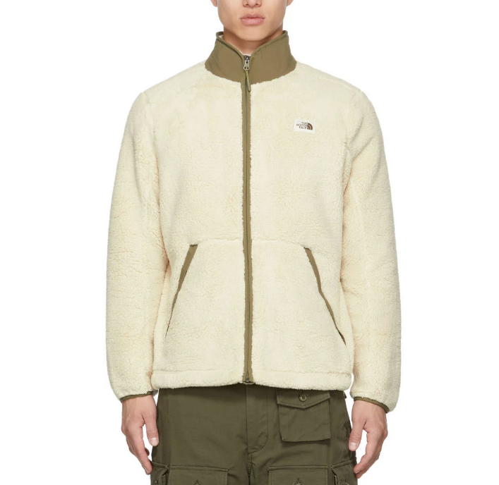 Veste entièrement zippée Campshire - Sable blanchi/vert olive brûlé
