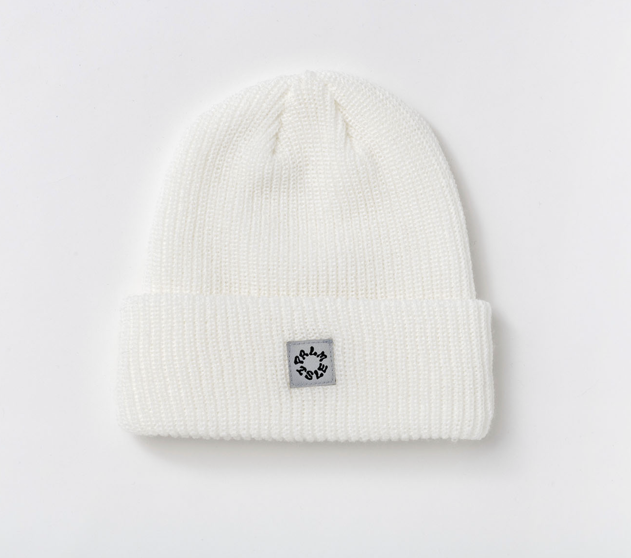 Smoke Ribbed Beanie - OffWhite