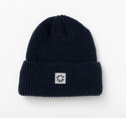 Smoke Ribbed Beanie - Navy