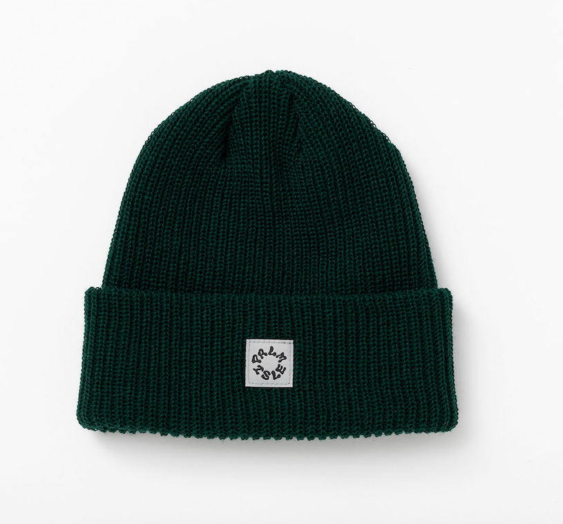 Smoke Ribbed Beanie - Green