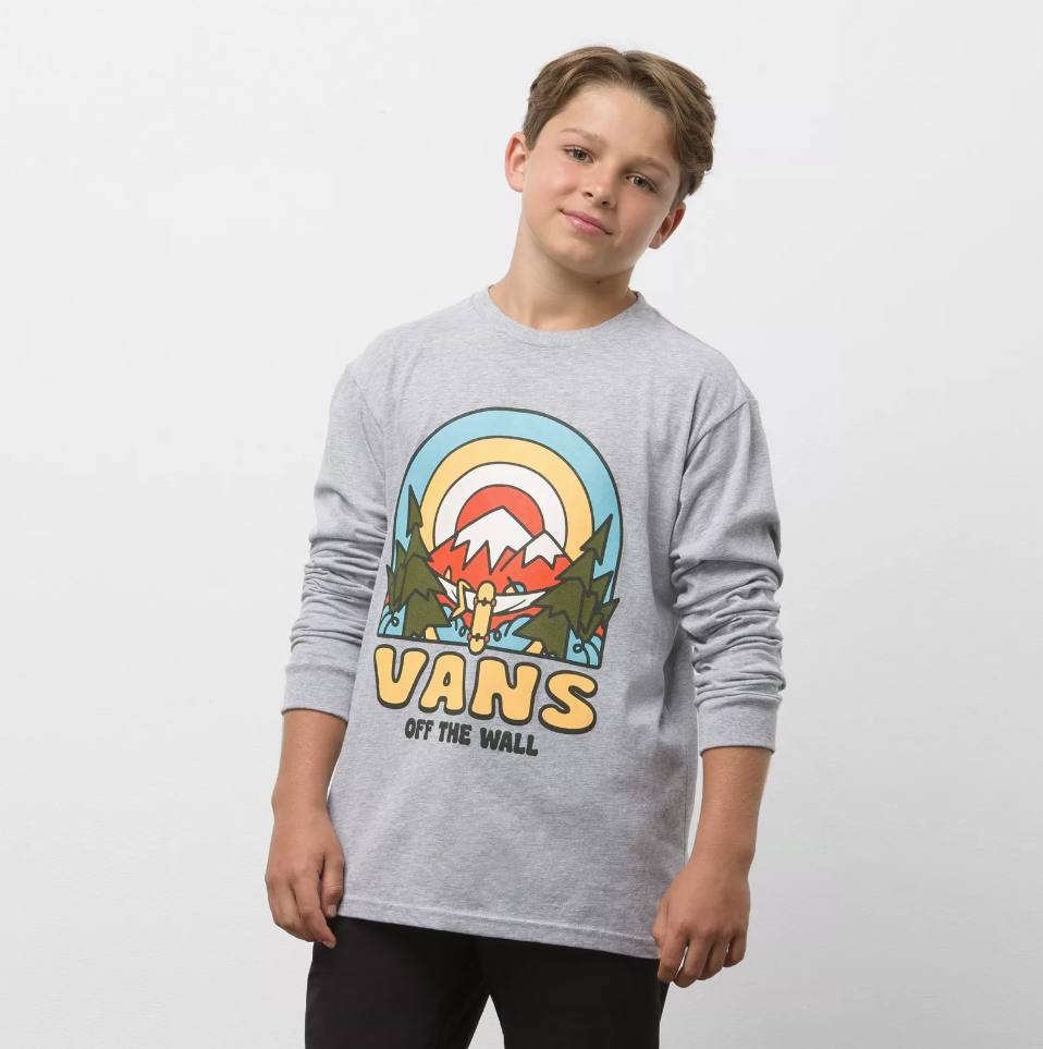 Kids Mountain Sk8 Long Sleeve - Athletic Heather