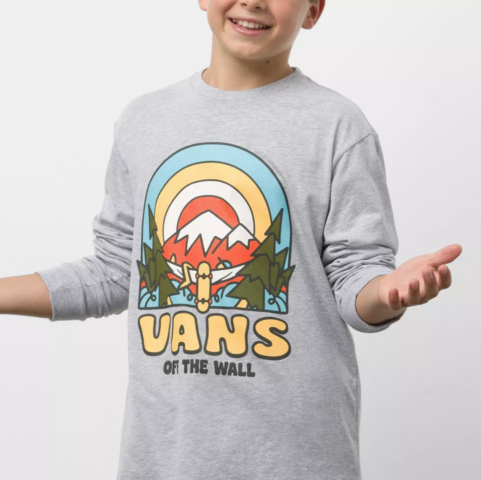 Kids Mountain Sk8 Long Sleeve - Athletic Heather