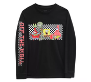 Kids Vans x Spongebob Characters Long Sleeve - Black