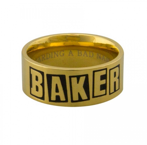 Bague en or avec logo de marque