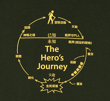 The Hero's Journey Tee - Forest Green