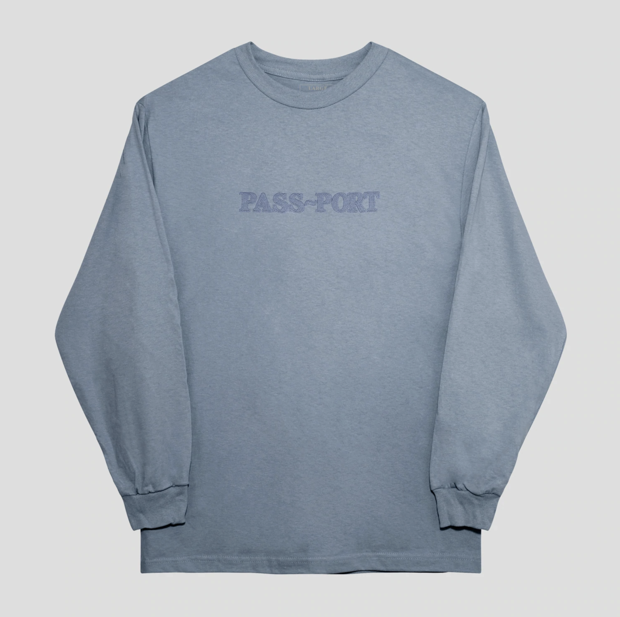 Official Embroidery Longsleeve - Stonewash Blue