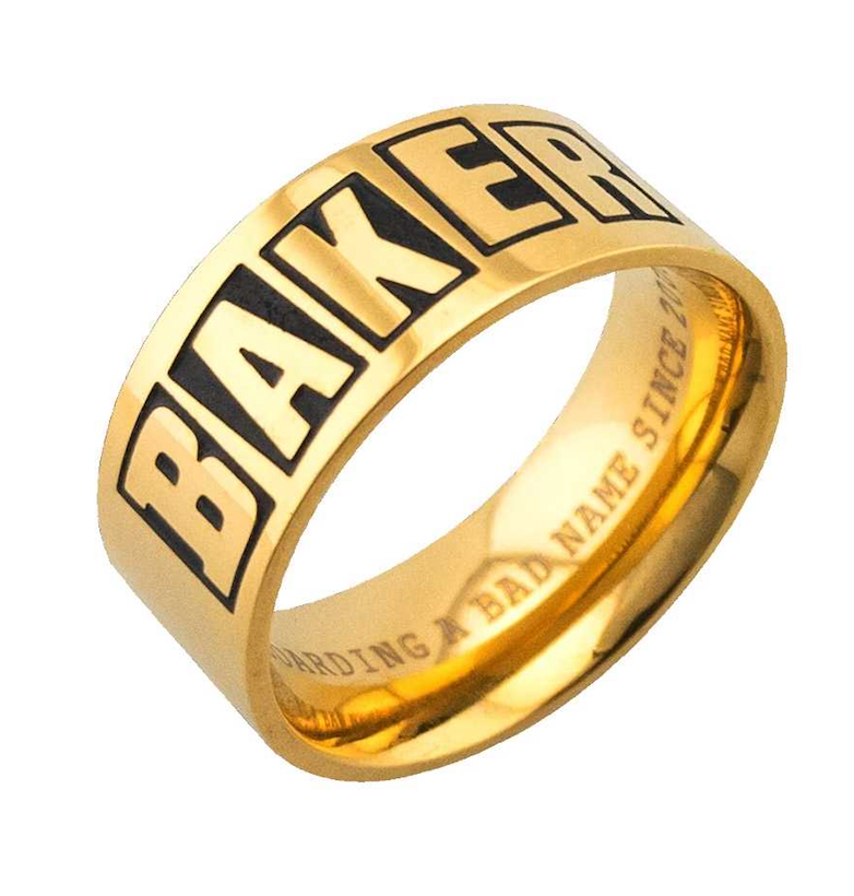 Bague en or avec logo de marque