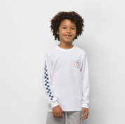 Little Kids Palm Script Long Sleeve T-Shirt - White