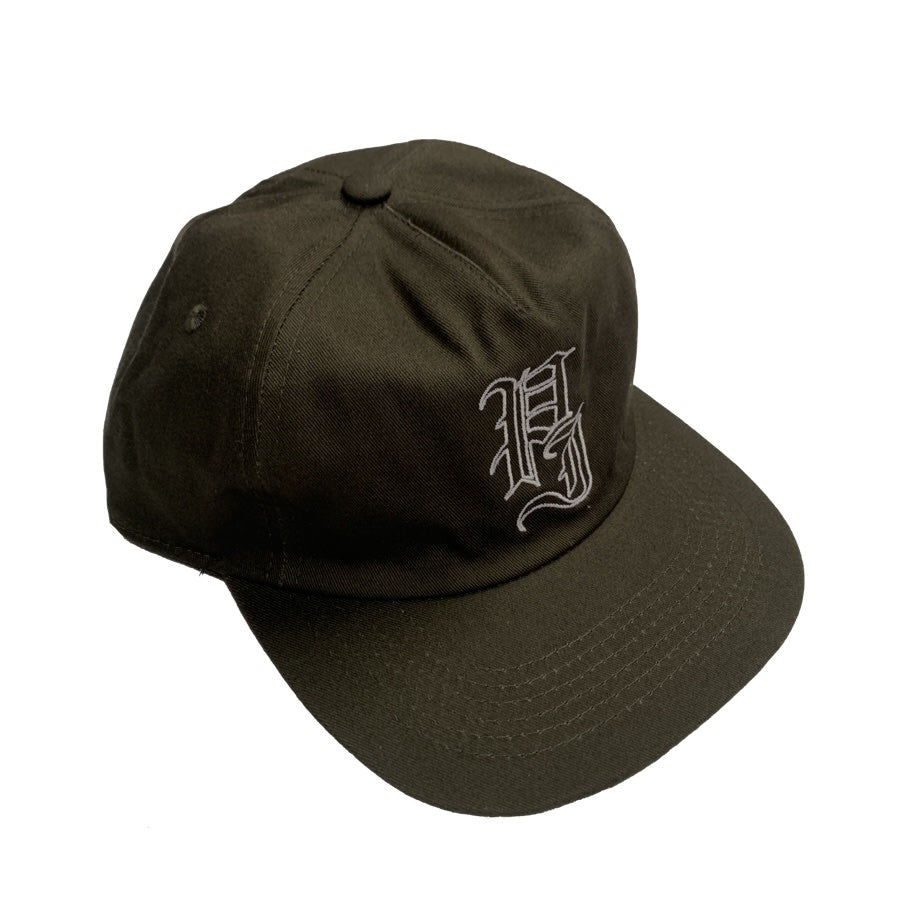 Stamp Embroidered Snapback - Olive