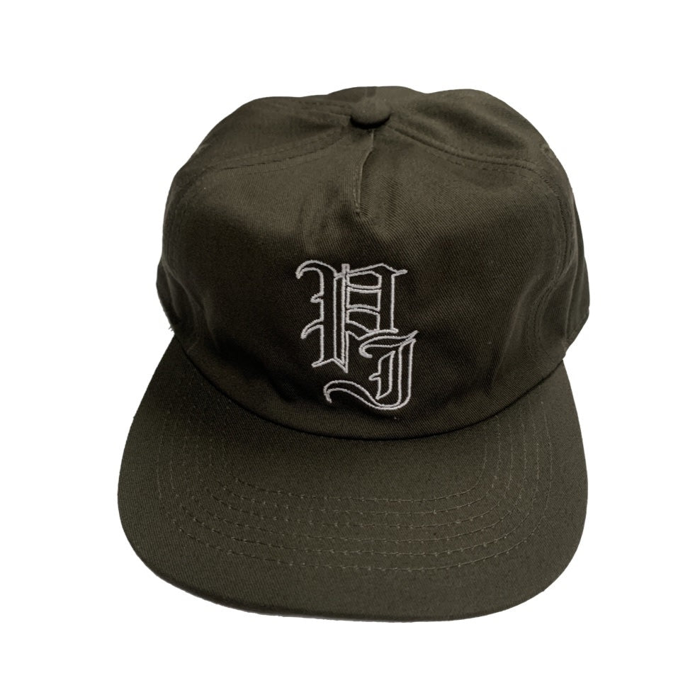 Stamp Embroidered Snapback - Olive