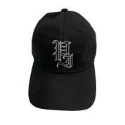 Stamp Embroidered Cap - Black