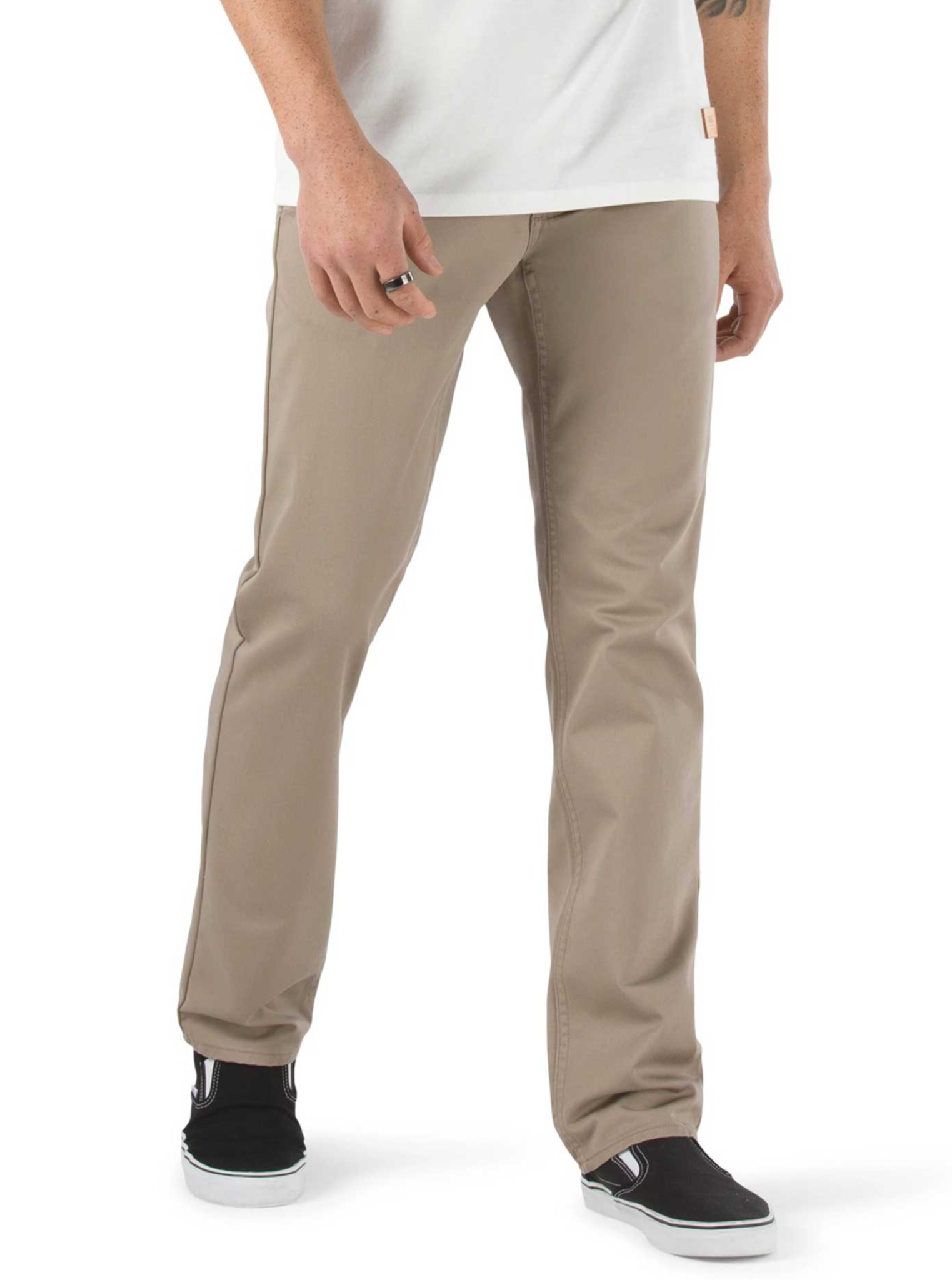 Pantalon en sergé slim droit à cinq poches Covina - AVE Desert Taupe