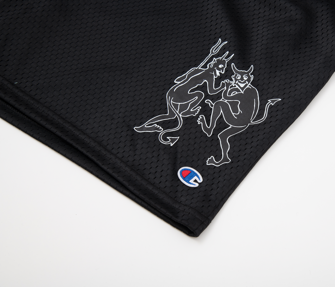 Paul & League Basketball Mesh Shorts - Black/White