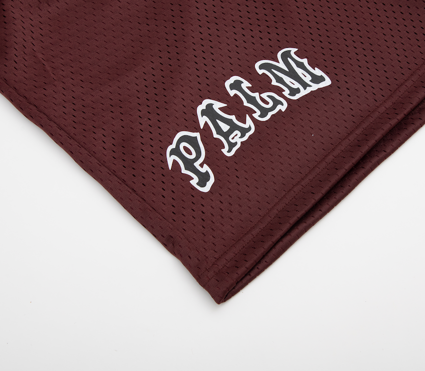 League Basketball Mesh Shorts - Maroon/White