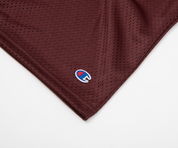 League Basketball Mesh Shorts - Maroon/White