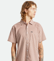 Charter Print S/S Woven - Off-white/Dark brick