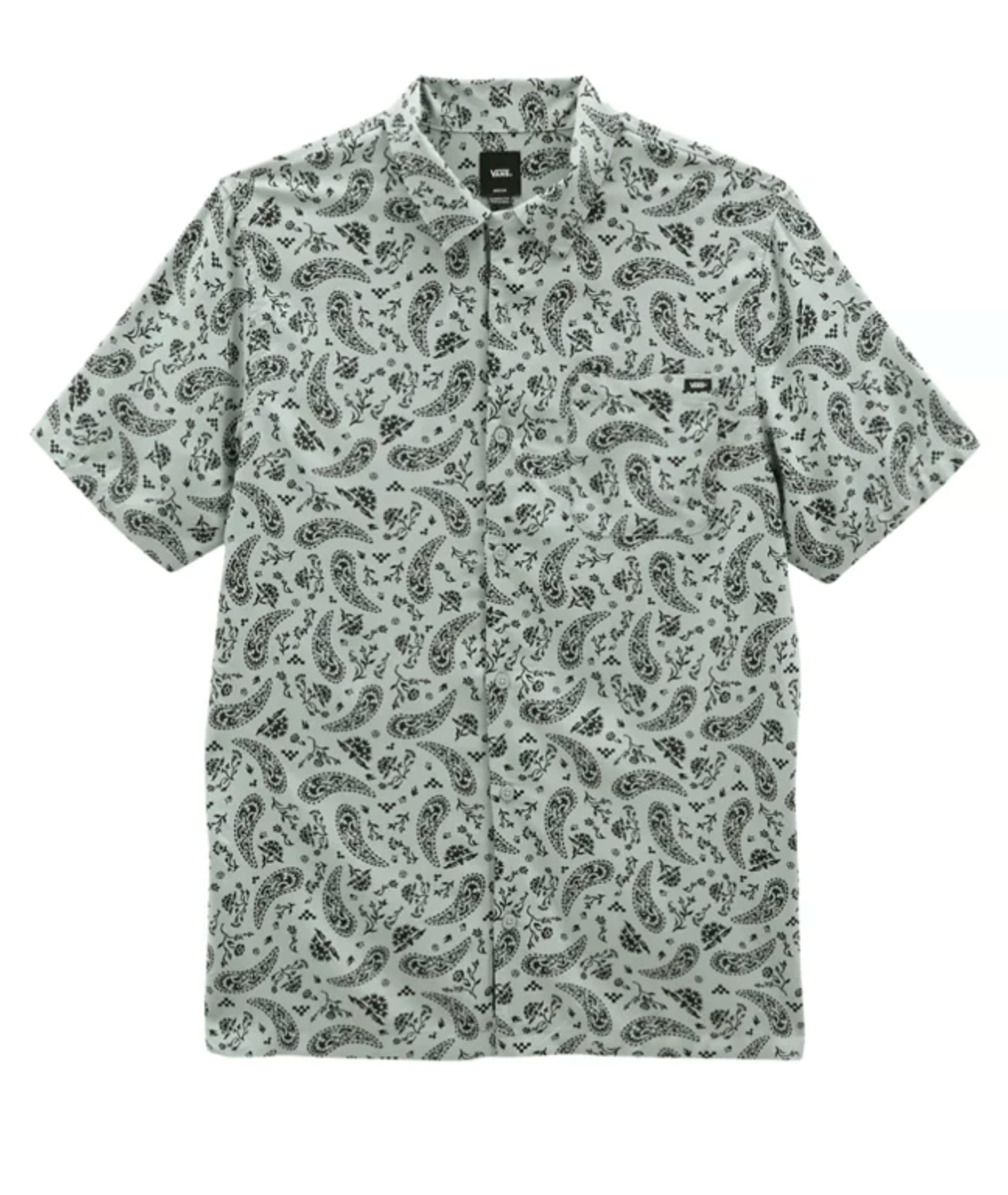 Bandana Paisley S/S Woven - Green Milieu