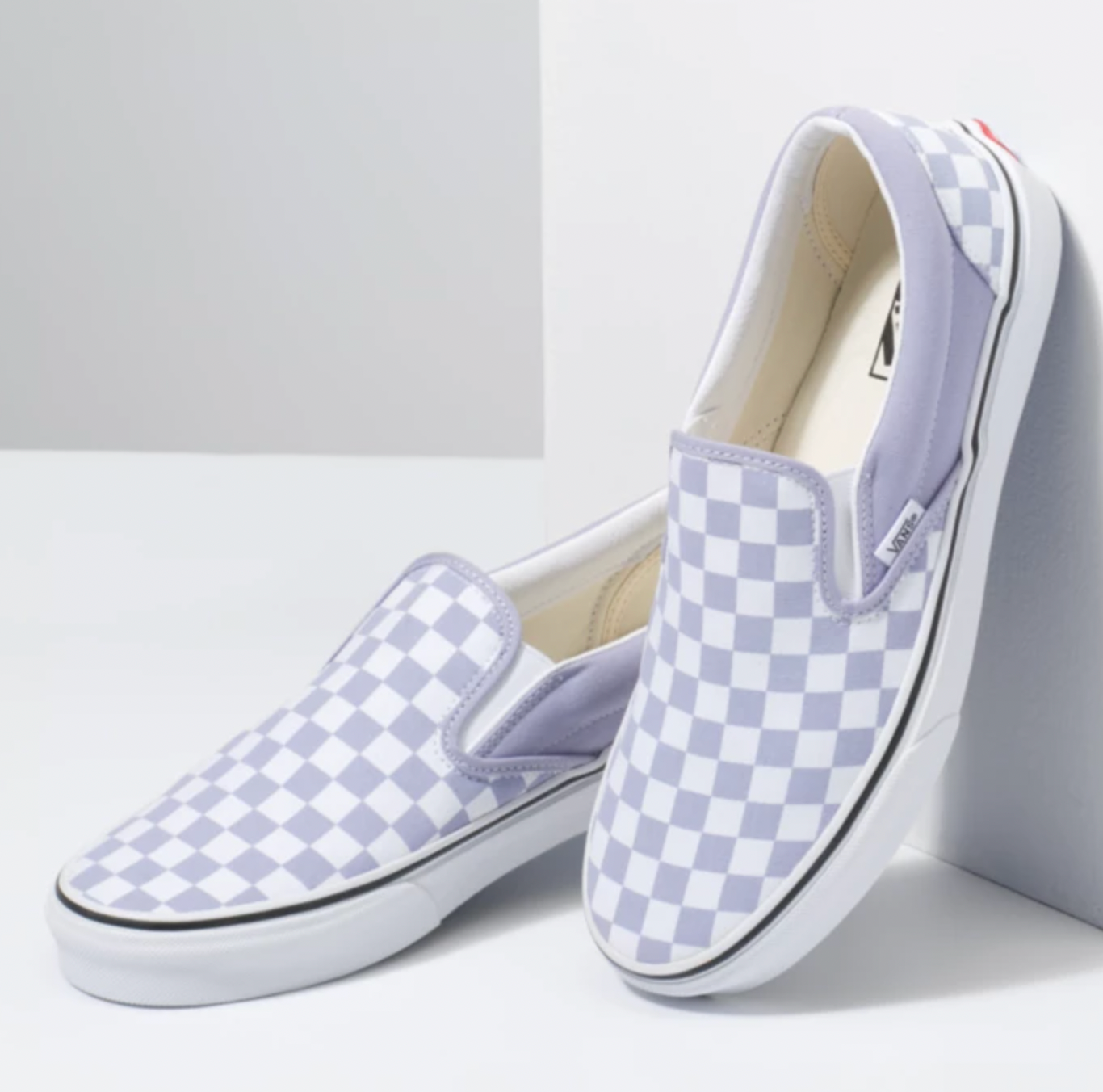 Kids Classic Slip-On - Languid Lavender/True White Checkerboard