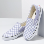 Kids Classic Slip-On - Languid Lavender/True White Checkerboard