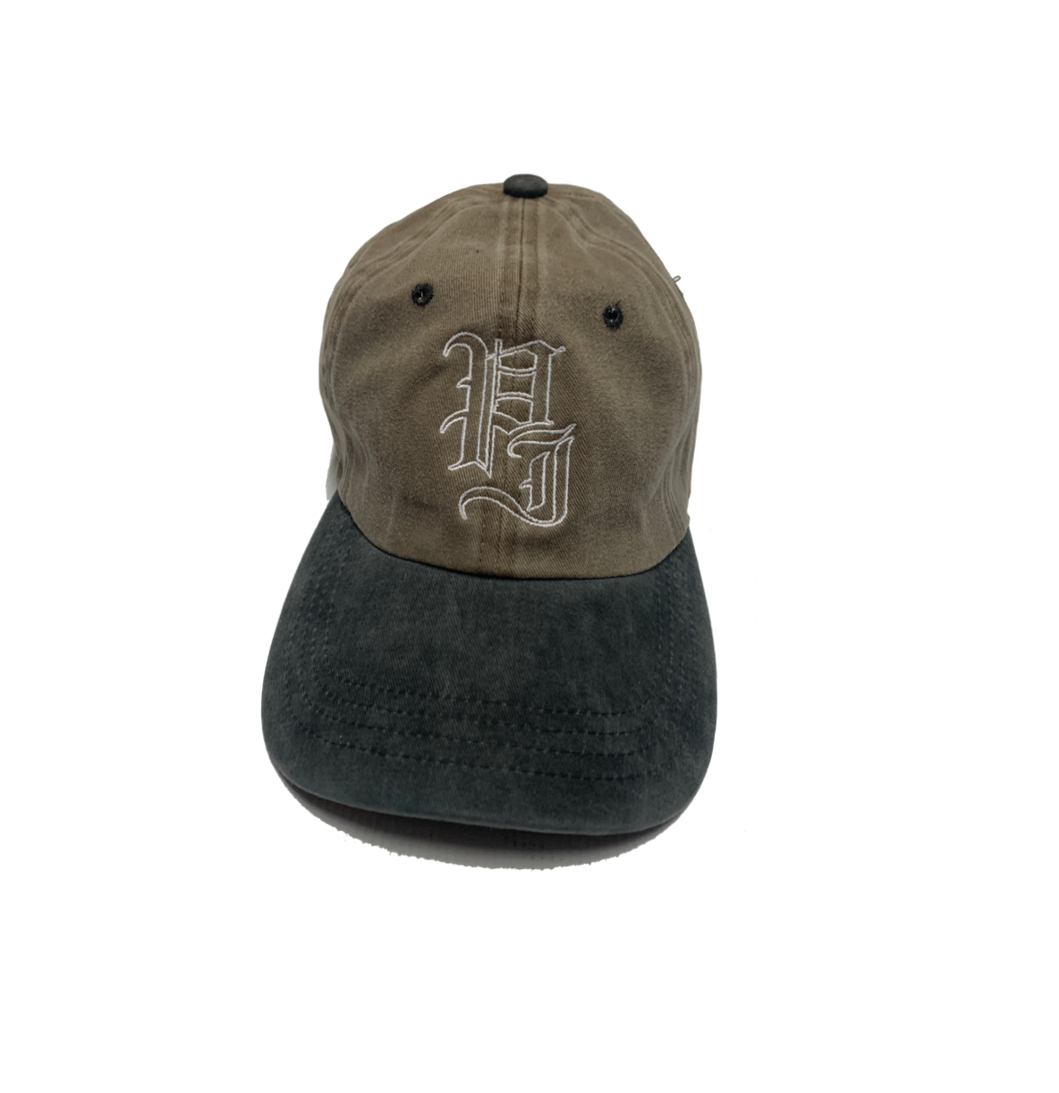 Stamp Embroidered Cap - Khaki/Black