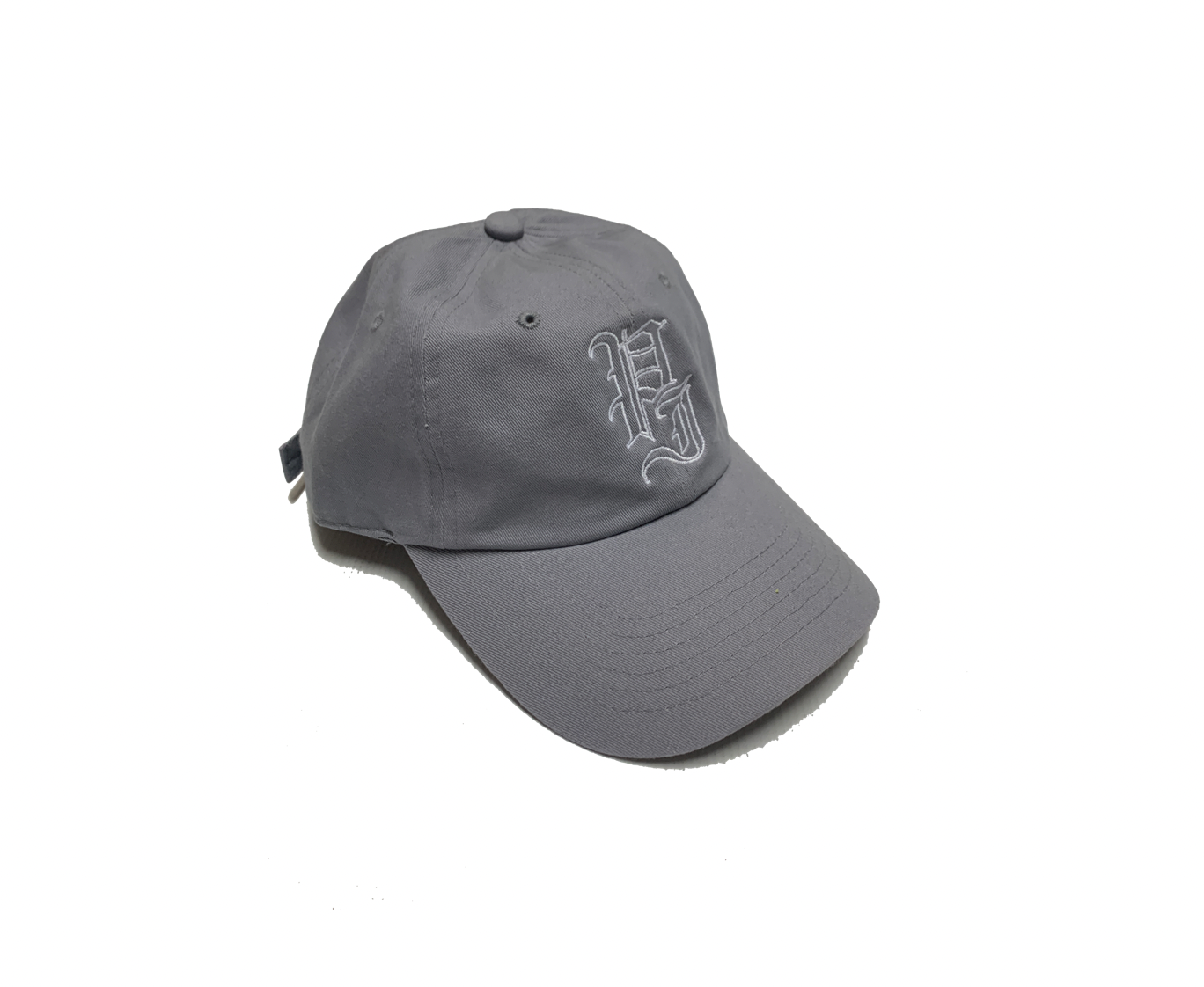 Stamp Embroidered Cap - Light Grey