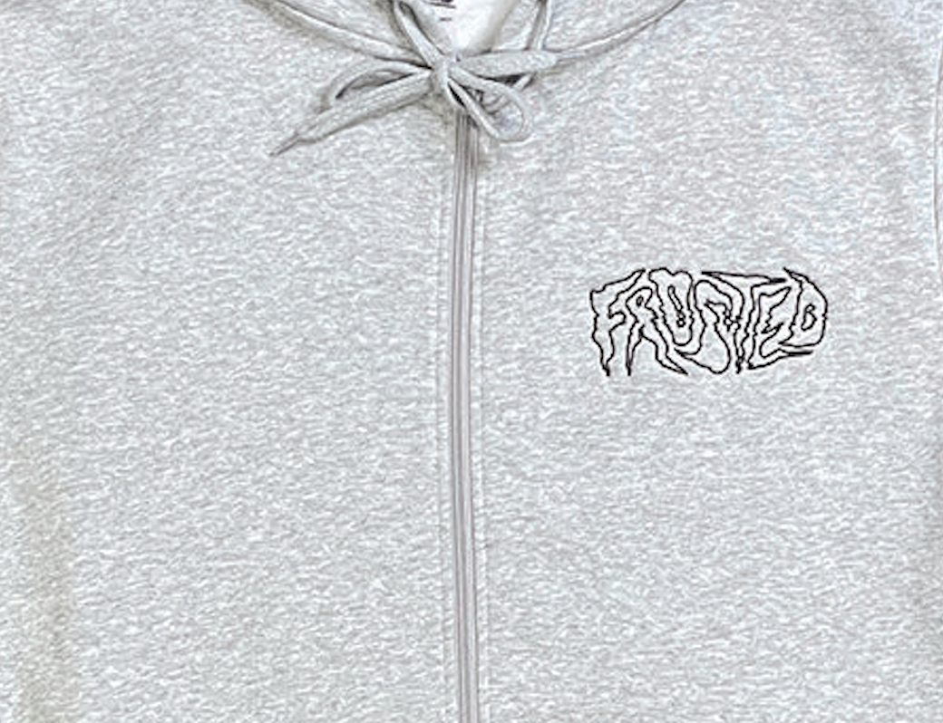 Wavy Zip Hoodie - Ash Grey