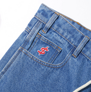 Baggy Denim Jeans - Washed Indigo